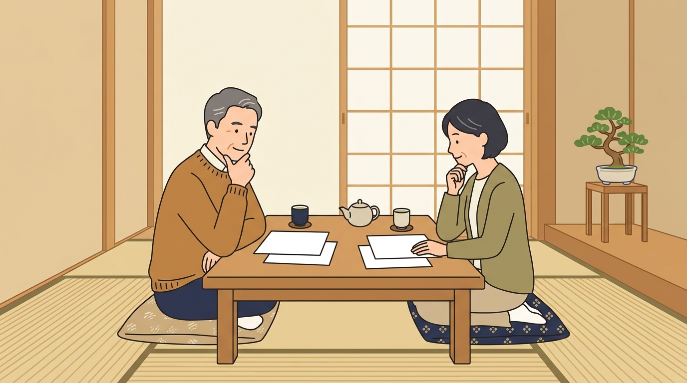 査定額を慎重に比較検討するイメージ